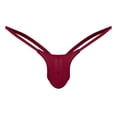 thumbnail image 1 of LowProfile Mens Underwear Open Back Underpants Rise Thong Brief PantiesLowProfile Wine RedLowProfile M, 1 of 6