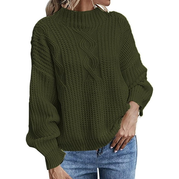 LowProfile Pullover Sweaters for Women Plus Size Long Sleeve Casual Tops Round Neck Flower Shirt Winter Fall Knit Sweater