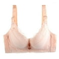 thumbnail image 1 of LowProfile Push Up Bra for Women Plus Size Adjustable Sports Extra-Elastic Breathable Lace Trim Bras Beige 40A, 1 of 3