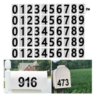 5 Sheets Mailbox Letters Stickers Adhesive Mailbox Numbers for Outside