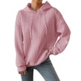 thumbnail image 1 of LowProfile Sweatshirt Hoodies for Women Plus Size Long Sleeve Casual Tops Textured Drop Shoulder Drawstring Pullover Solid Winter Fall Sweatshirts, 1 of 6