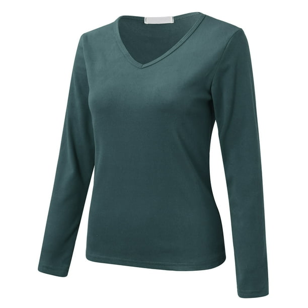 LowProfile Thermal Shirts for Women Crew Neck Fleece Lined