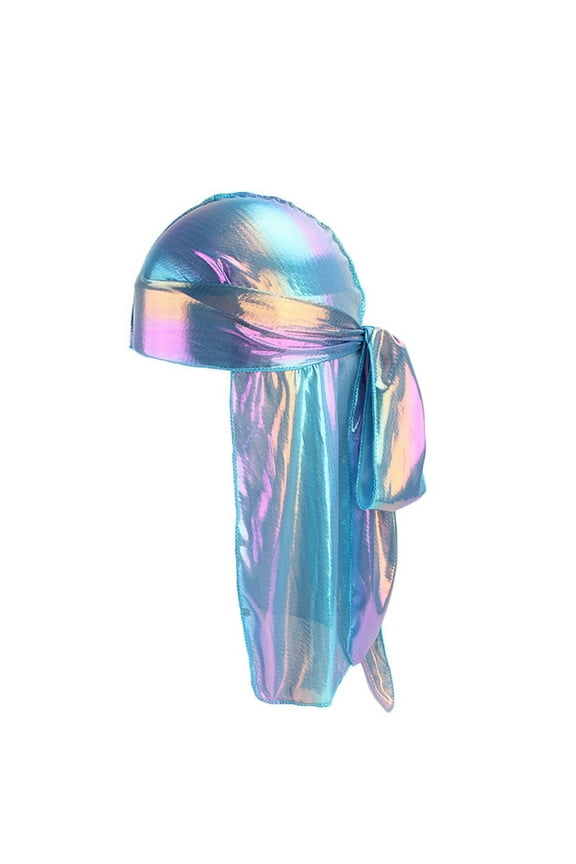 Turbans Hat for Women Head Wraps Men/ Silk Polyester Bandana Durag Rag Tail Headwrap Headwear Gift Cap Hats