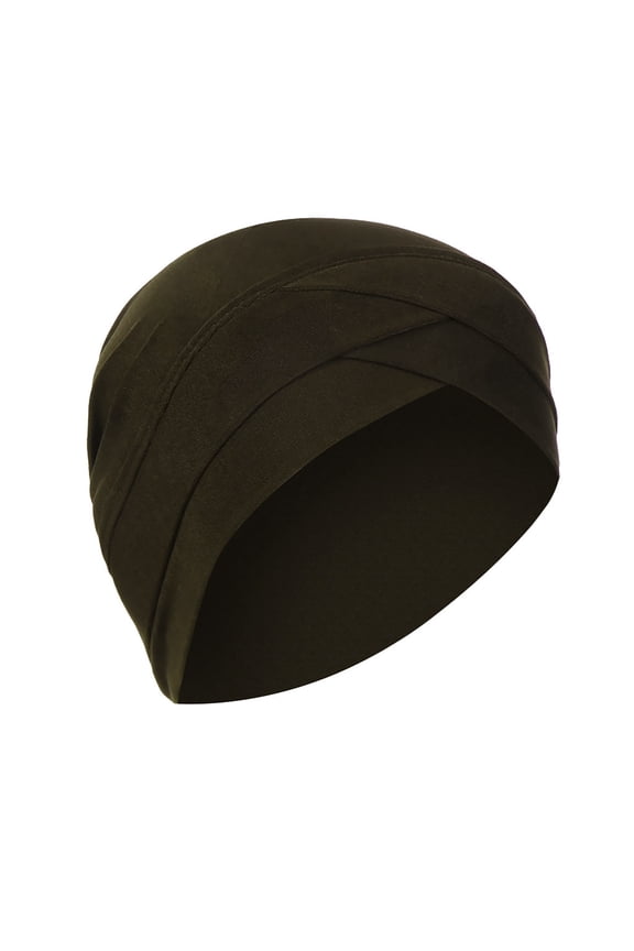 Turbans Hat for Women Head Wraps Solid India Muslim Ruffle Beanie Wrap Scarf Cap Hats