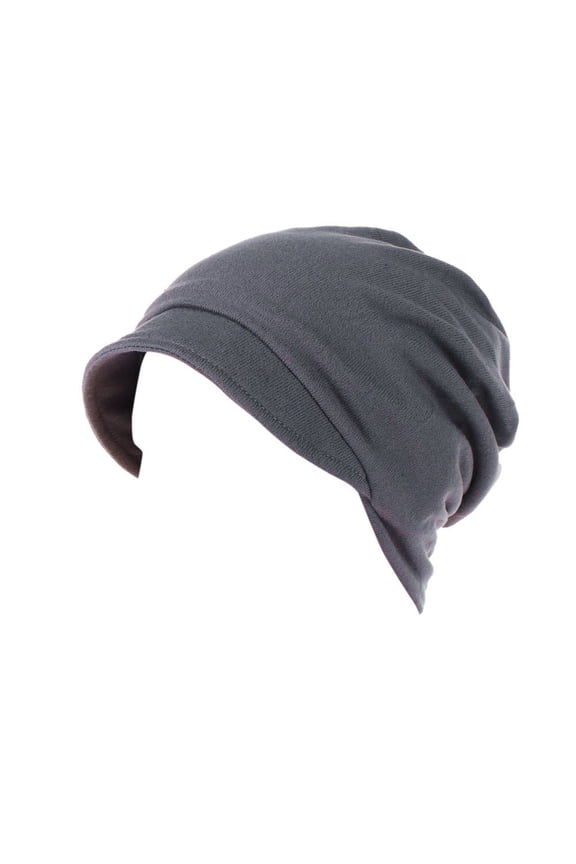 Winter Beanie Hat Women Cotton Warm Windproof Chemotherapy Muslim Head Wrap Cap Grey