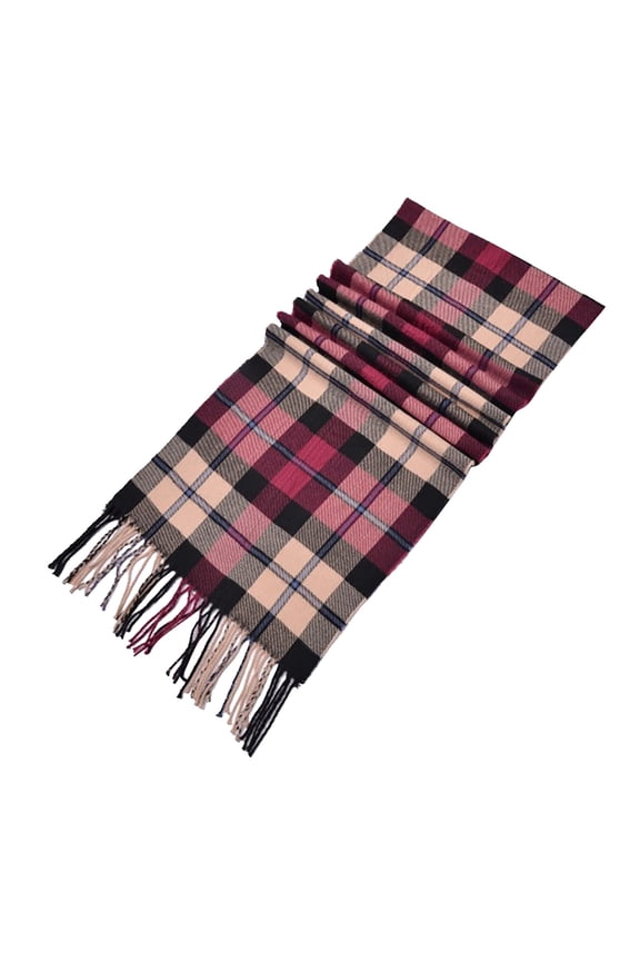 Womens Scarf Wool Feel Warm Soft Lightweight Scottish Scotland Check Tartan Plaid Gift For Kids Summer Winter Fall Shawl Wraps Scarfs