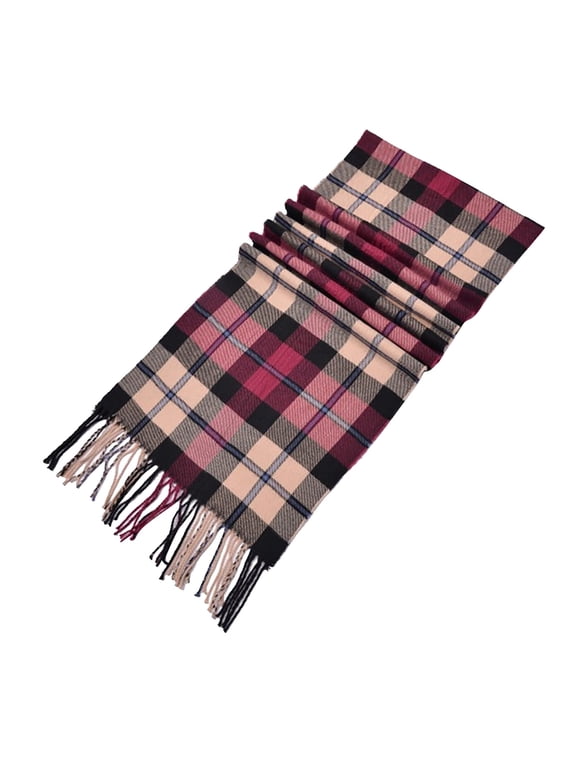 Womens Scarf Wool Feel Warm Soft Lightweight Scottish Scotland Check Tartan Plaid Gift For Kids Summer Winter Fall Shawl Wraps Scarfs