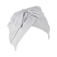 thumbnail image 1 of LowProfile Womens Turbans Hat Head Wraps Muslim bow Hair Bonnet Scarf Wrap Cover Cap Silver, 1 of 2