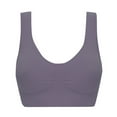 thumbnail image 1 of LowProfile Workout Sports Bra for Womens Plus Size Double Size Bandeau Plus Stretchy Padded Top Strapless Removable Yoga Bras Purple M, 1 of 1