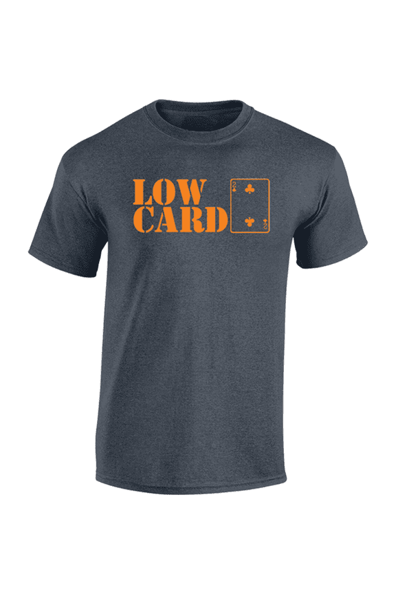 Stacked Logo Short Sleeve T-Shirt Charcoal Heather Grey Orange, Small, Men's