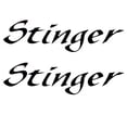 thumbnail image 1 of Lowe Boat Emblem Decal Stickers | Stinger Logo 12 x 3 Inch Black (Pair), 1 of 2