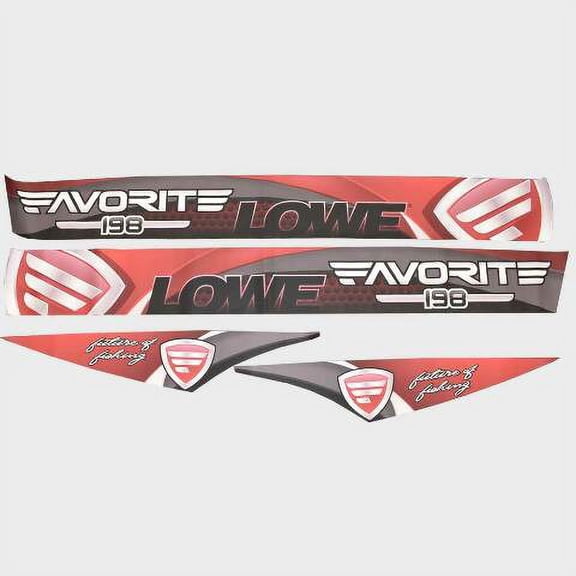 Lowe Boat Graphic Decal Stickers 2340149 | Favorite 198 USA Red (Set of 4)
