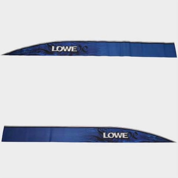 Lowe Boat Graphic Decals 2100074 | X Series Blue Stickers (Set of 2)