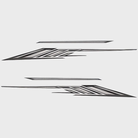 Lowe Boat Graphic Decals 2317180 | Gray Hull Stickers (Set of 4 ...