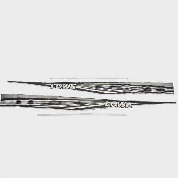 Lowe Boat Graphic Decals 2363332 / 2363333 | Stinger Gray Stickers (Set of 4)