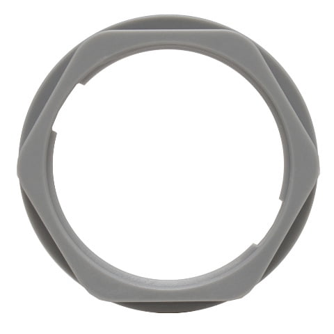 Lowe Boat Hex Ring Nut Fastener | 2 3/8 Inch Threaded Gray