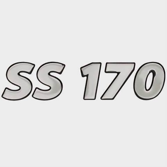 Lowe Boat Raised Brand Decal 2348576 | SS 170 Silver 9 x 2 1/8 Inch