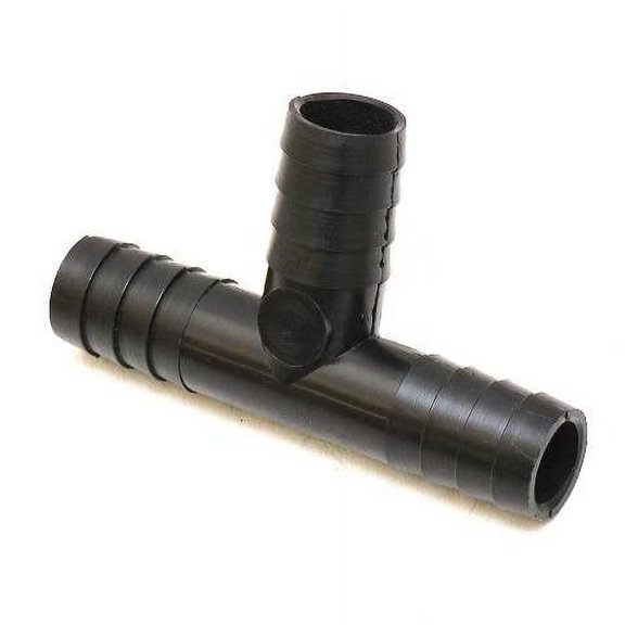 Lowe Boat Tee Fitting 1823043 | 3/4 Inch Barbed Black Plastic