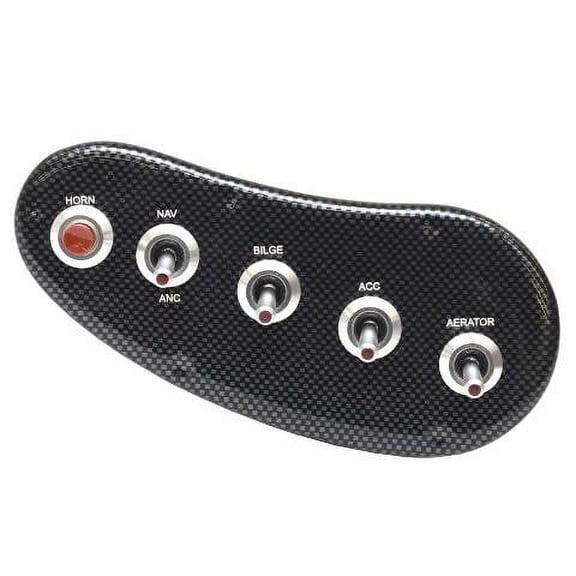 Lowe Boat Toggle Switch Panel 2193304 | 20 Catfish Carbon Fiber