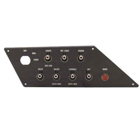 Lowe Boat Toggle Switch Panel 2401431 | Black Acrylic