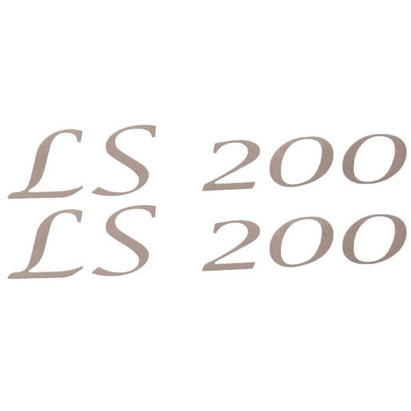Lowe LS 200 Decal 1960020 | 7 1/2 Inch Silver Vinyl (Pair)