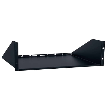 Lowell Manufacturing 0181-1341 Rack Utility Shelf-2u, 14in D, Blk