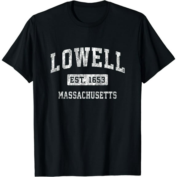 Lowell Massachusetts MA Vintage Established Sports Design T-Shirt