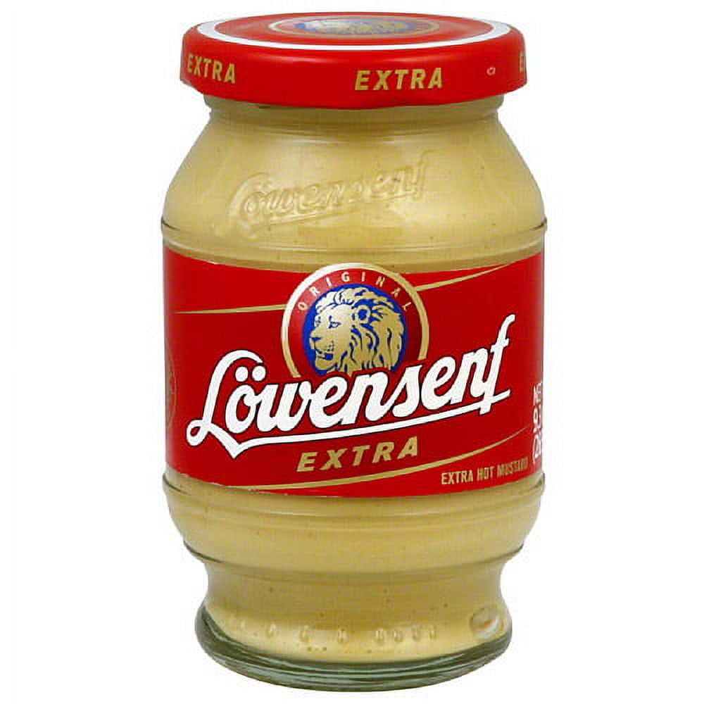 Lowensenf Extra Hot Prepared Mustard, 9.3 oz (Pack of 6)