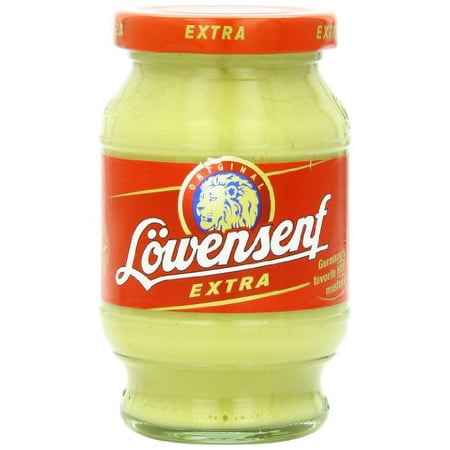 Lowensenf Mustard in Jar, Extra Hot, 9.3 Ounce
