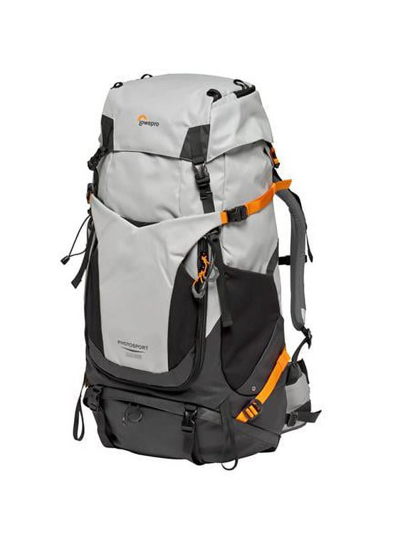 PhotoSport PRO BP 55L, Backpack for Reflex and Mirrorless Cameras, Front and Rear Access, Removable Camera Insert, Accessory Straps, Size: S/M, Colour Dark/Light Gray