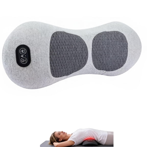 Lower Back Massager, Triple Fusion Massager, Vibrating Heating Lumbar Pillow, Spine Decompression Device