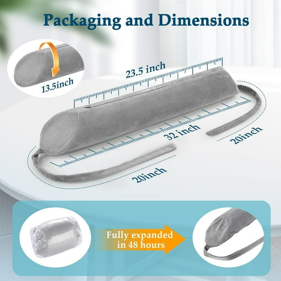 Lower Back Support Pillow for Sleeping, Lumbar Roll for Scoliosis, Sciatica Pain Relief, Adjustable Night Sleep Cushion for Bed, Recliner, Office Chair