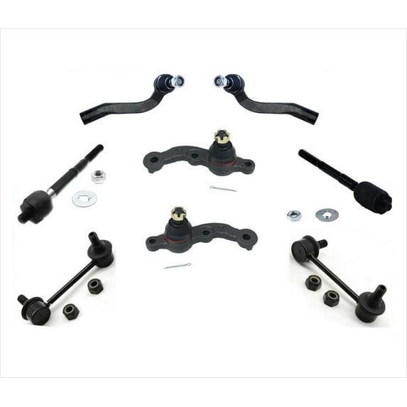 Lower Ball Joints Inner & Outer Tie Rods Sway Bar Links For 98-00 Lexus LS400