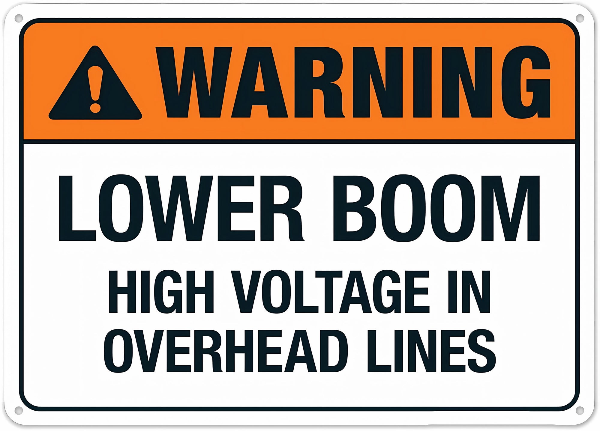 Lower Boom High Voltage in Overhead Lines Sign NO.28399 - 8