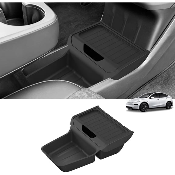 Lower Center Console for Model Y Juniper Standard Version 2026 2025 Lower Storage Organizer Accessories Interior Storage Insert Tray TPE