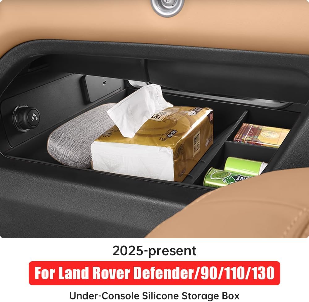 Lower Center Storage Box for 2025-2026 Land Rover Defender 90 110 130 ...