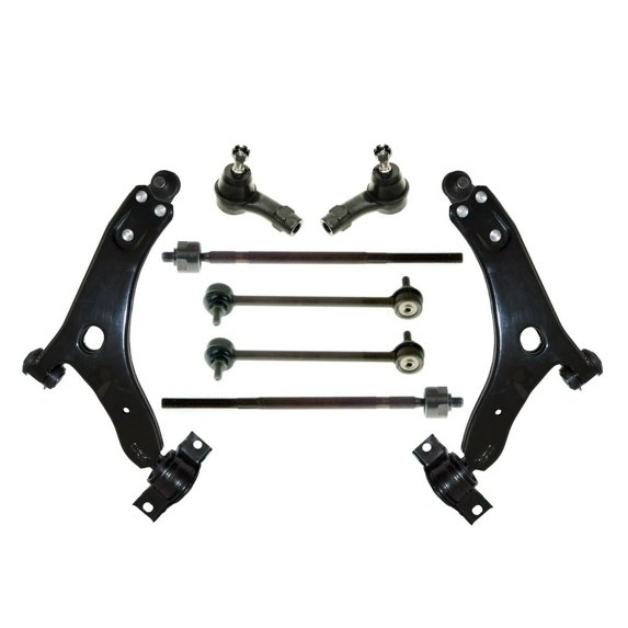 Lower Control Arm w/ Ball Joints + Sway Bar Links + Tie Rod Ends Inner & Outer Suspension Set 8 Pc Fits select: 2000-2004 FORD FOCUS