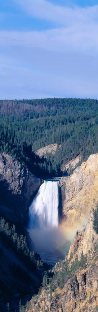 Lower Falls at Grand Canyon of Yellowstone Wyoming Canvas Art - Panoramic Images (36 x 12)
