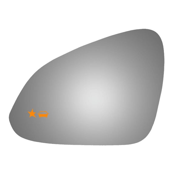 Lower Flat Driver Side Power Replacement Mirror Glass for 12-17 Buick Regal W/O Baking Plate