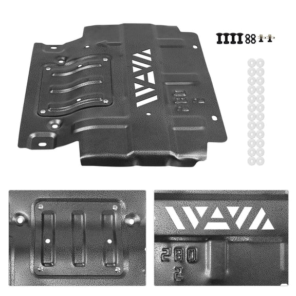 Lower Front Splash Shield Fit for 2018-2022 Ford F-150 Black Lower Engine Splash Guard Protect Bottom of Engine FL3Z-5D032-D