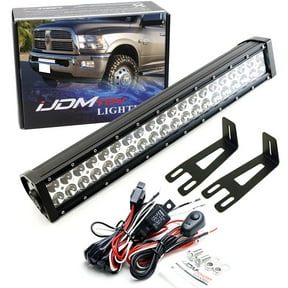 Lower Grille 20-Inch LED Light Bar For 2009-18 Dodge RAM 2500 3500 HD, Includes (1) 120W High Power LED Lightbar, Lower Bumper Opening Mounting Brackets & On/Off Switch Wiring Kit