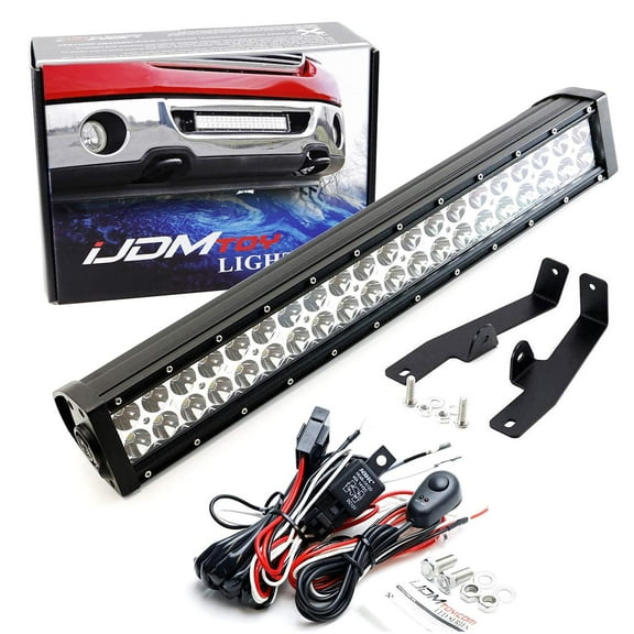 Lower Grille 20-Inch LED Light Bar Kit For 2006-2008 Ford F-150, Includes (1) 120W High Power LED Lightbar, Lower Bumper Opening Mounting Brackets & On/Off Switch Wiring Kit