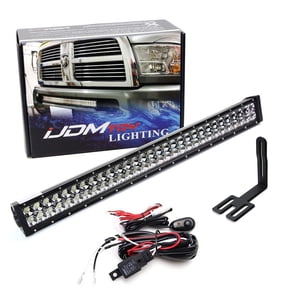 Lower Grille 30-Inch LED Light Bar For 2003-18 Dodge RAM 2500 3500 HD, Includes (1) 180W High Power LED Lightbar, Lower Bumper Opening Mounting Brackets & On/Off Switch Wiring Kit