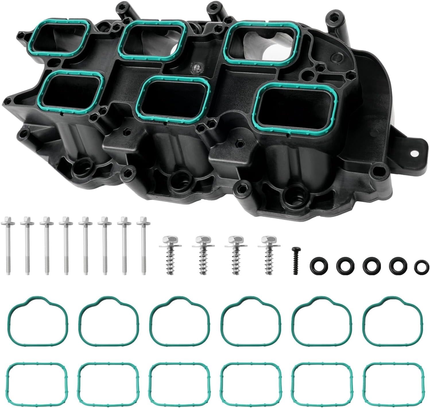 Lower Intake Manifold with Gasket for 2011-2021 Dodge Charger Challenger Durango Jeep Wrangler Grand Cherokee RAM 1500 ProMaster Chrysler 200 300 Town & Country 3.6L Pentastar V6 Replace 05184199AF
