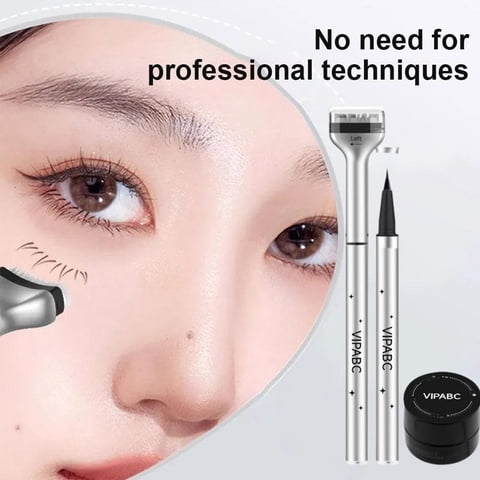 BE Lower Lash Stamp, Lower Eyelash Seal, Lower Lash Stamp With Ink, Lower Lashes Extensions Stamps, 2-in-1 Eyelashes And Eyeliners, Quick Eye Makeup Tool I0X4