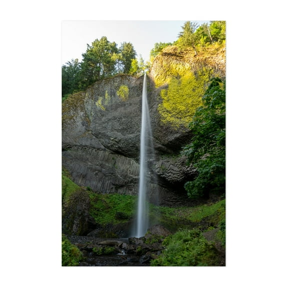Lower Latourell Falls in the Morning - Oregon Photography Unframed Wall Art Print 20 x 30 inches