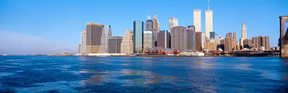 Lower Manhattan East River New York Canvas Art - Panoramic Images (36 x 12)