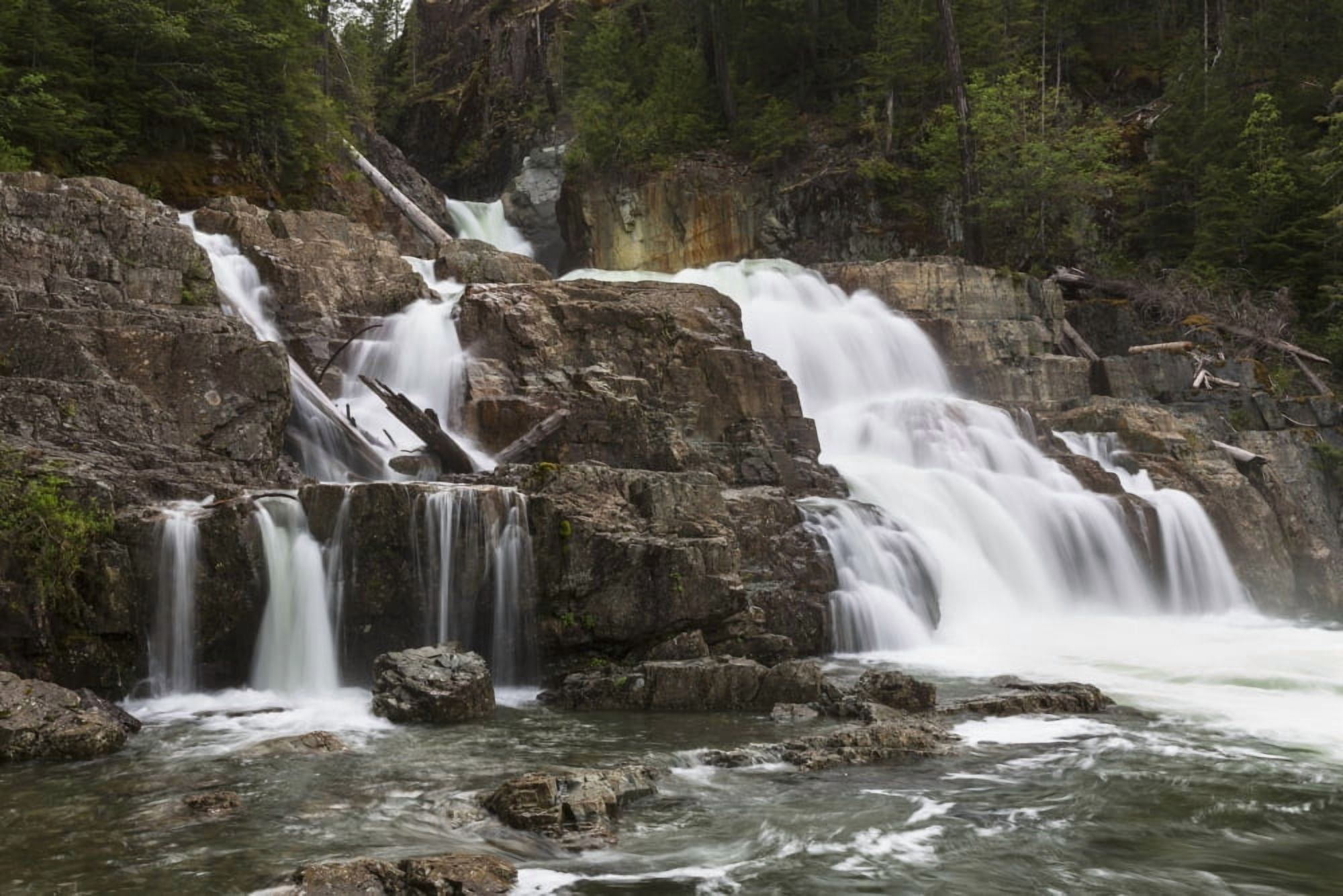 Lower Myra Falls Strathcona Provincial Park British Columbia Canada Canvas Art - Robert Postma Design Pics (19 x 12)