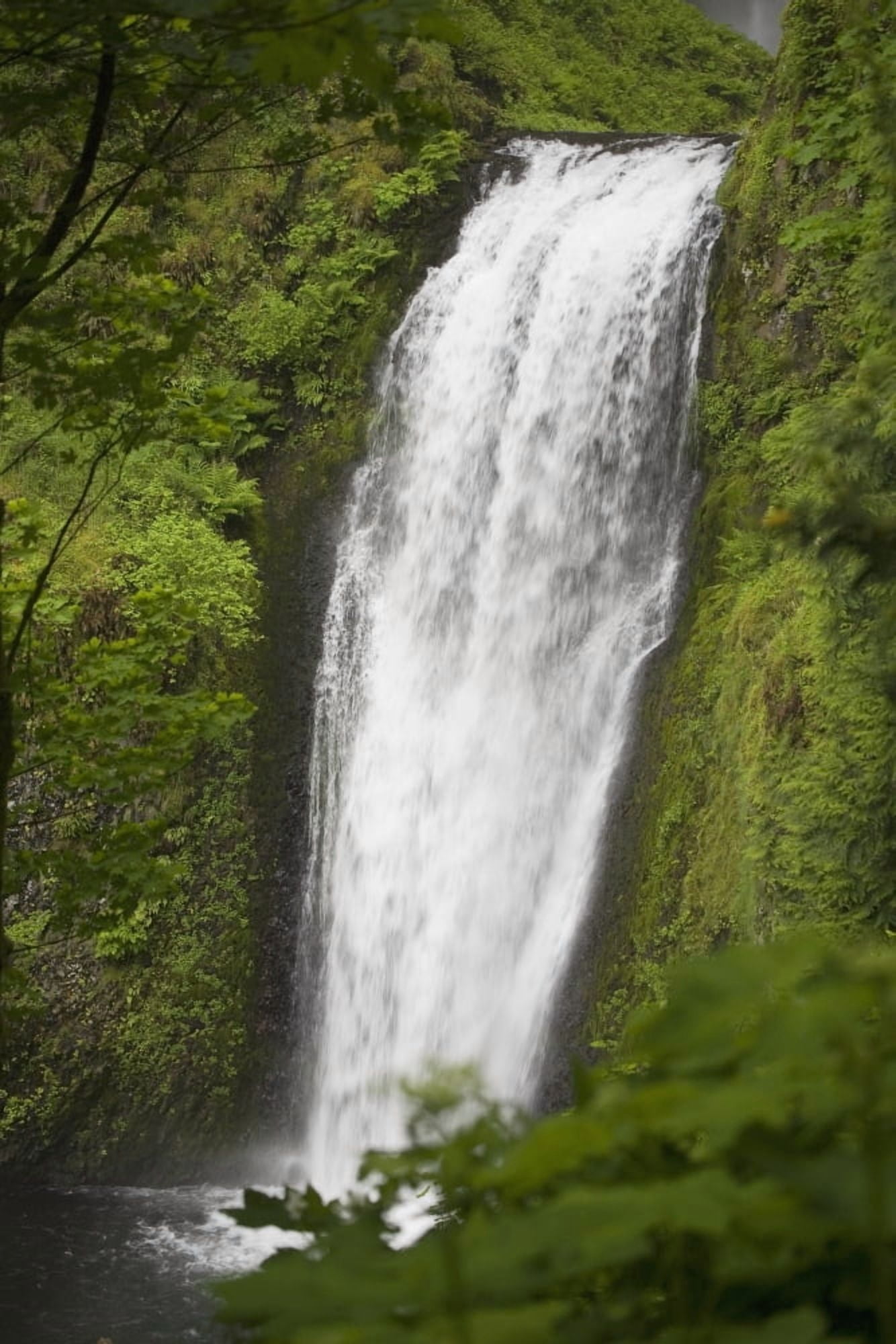 Lower Section Of Multnomah Falls Oregon United States of America Canvas Art - Michael Interisano Design Pics (12 x 19)
