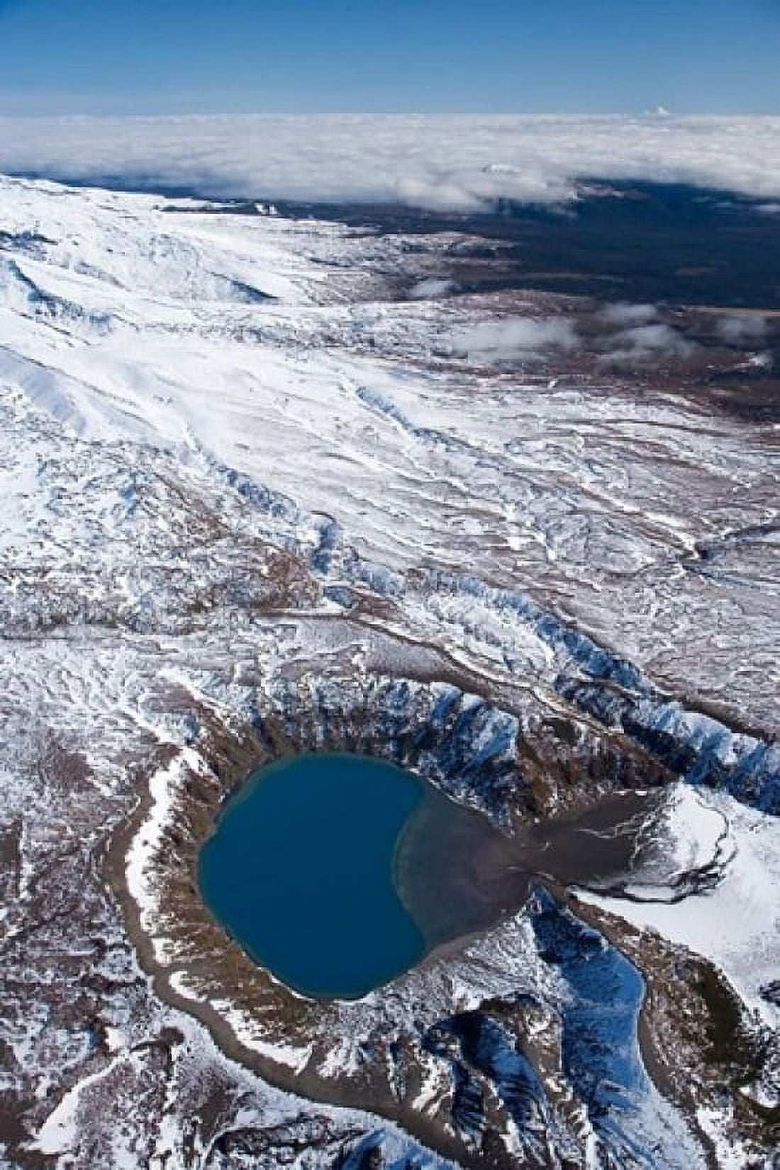 Lower Tama Lake and Mt Ruapehu Tongariro National Park North Island New Zealand Canvas Art - David Wall DanitaDelimont (11 x 17)